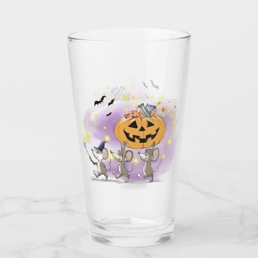 Mic, Mac & Moe's Happy Halloween Glass Cup Glas (Achterkant)