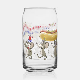 Mic, Mac & Moe's Happy van 4 juli Blikvorm Glas