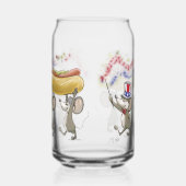 Mic, Mac & Moe's Happy van 4 juli Blikvorm Glas (Rechts)