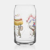 Mic, Mac & Moe's Happy van 4 juli Blikvorm Glas (Links)