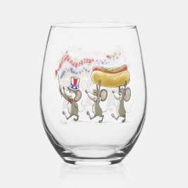 Mic, Mac & Moe's Happy van 4 juli Wijnglas Zonder Voet