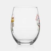 Mic, Mac & Moe's Happy van 4 juli Wijnglas Zonder Voet (Rechts)