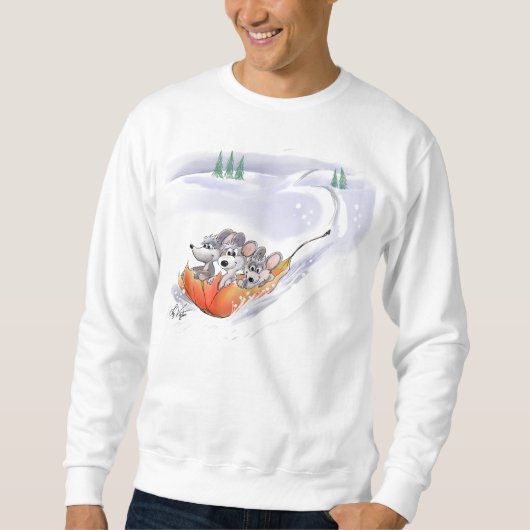 Mic, Mac & Moe's Winter Vakantie Sweatshirt (Voorkant)