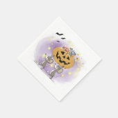 Mic & Mac's Happy Halloween Pumpkin-behandelingen Servet (Hoek)