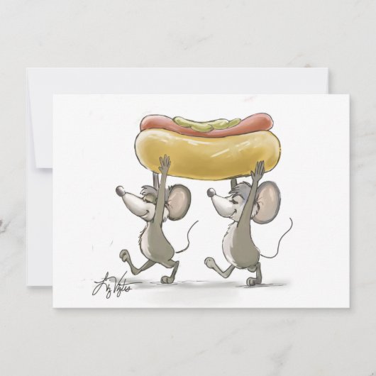 Mic & Mac's Picnic/BBQ Vierde van juli Uitnodiging (Voorkant)