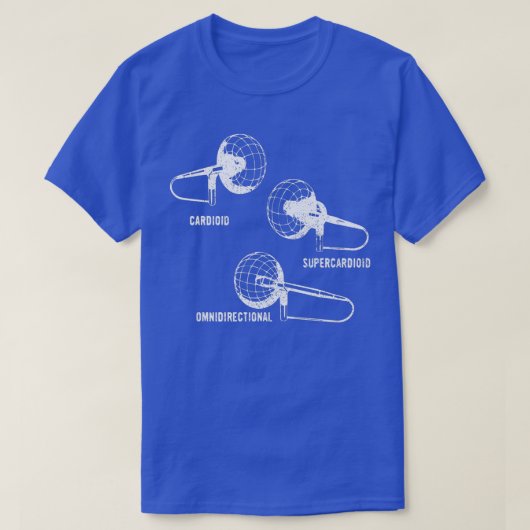 Mic Pick Up Pattern Music Recording Microphone T-shirt (Design voorkant)
