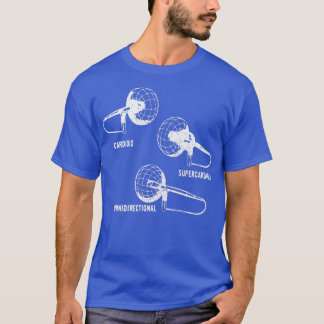 Mic Pick Up Pattern Music Recording Microphone T-shirt
