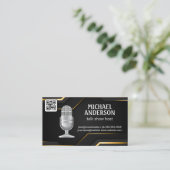 MIC | Podcast-host | QR-code Visitekaartje (Staand voorkant)
