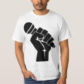 Mic Raise - Old School Hip Hop Microphone Graphic T-shirt (Voorkant)