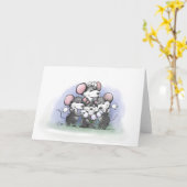 Mic, van MAC en van Moe de Gelukkige Illustratie Kaart (Gele Bloem)