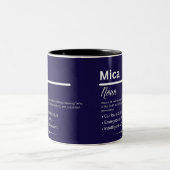 Mica, Girl Personalized Name Definition Mug Tweekleurige Koffiemok (Center)