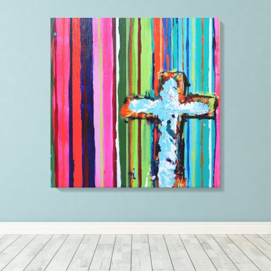 Micah 24 x 24 Canvas afdrukken (Insitu (Houten vloer))