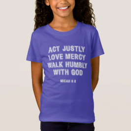 Micah 6:8 Act Justly White Boundtext T-shirt