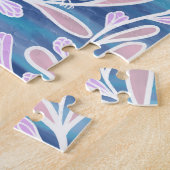 Micah 6:8 Blauwgroen Blauwe Boom Bijbelverse Legpuzzel (Zijkant)