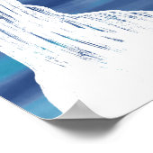 Micah 6:8 Blauwgroen Blauwe Boom Bijbelverse Poster (Hoek)