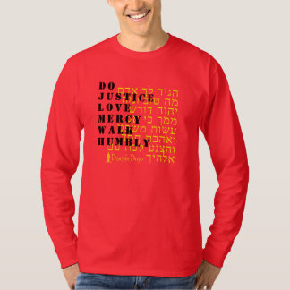 Micah 6:8 Hebreeuws lang sleeve shirt