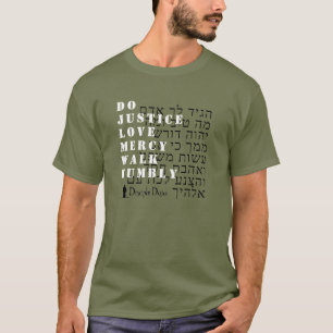 Micah 6:8 Hebreeuws T-shirt