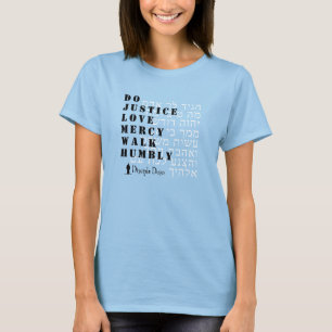 Micah 6:8 Hebreeuwse vrouwen t-shirt