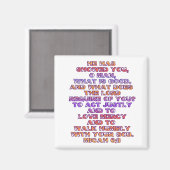 Micah 6:8 magneet (Voorkant / Achterkant)