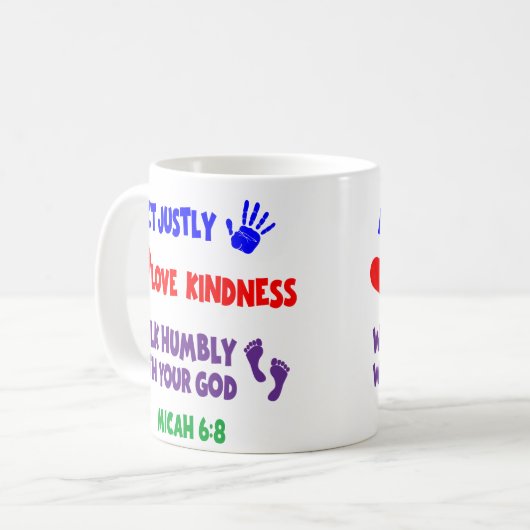 Micah 6:8 Mok (Voorkant links)