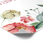 Micah 6:8 Roze en Cream Floral Waterverf Poster (Hoek)