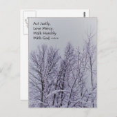 Micah 6:8 Scriptpostkaart Briefkaart (Voorkant / Achterkant)