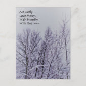 Micah 6:8 Scriptpostkaart Briefkaart (Voorkant)