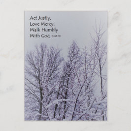 Micah 6:8 Scriptpostkaart Briefkaart