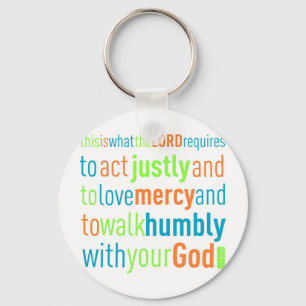 Micah 6:8 sleutelhanger