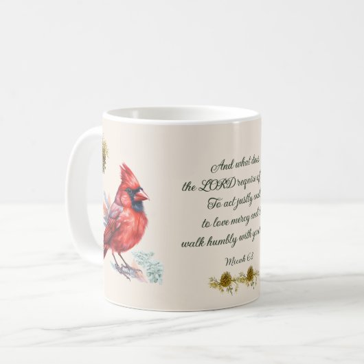 Micah 6:8 - Song Bird Mok met kardinalen (Voorkant links)