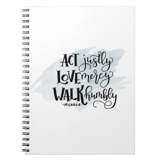 Micah 6:8 Spiral Notitieboek (Voorkant)