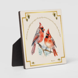 Micah 6:8 - Zangvogel met kardinalen Fotoplaat