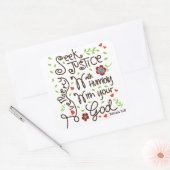 Micah 6:8 Zoek rechtvaardigheid Liefde Mercy Vierkante Sticker (Envelop)