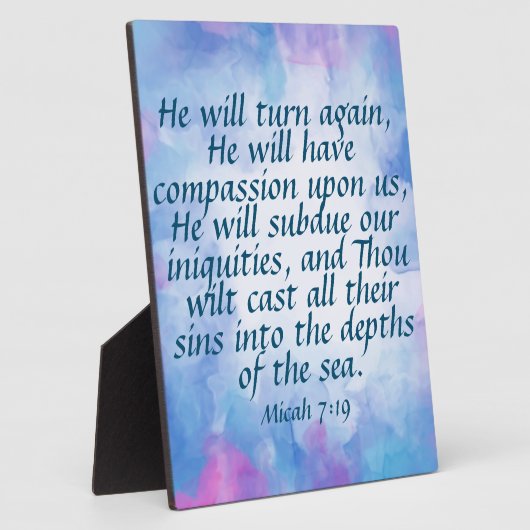 Micah 7:19 fotoplaat (Zijkant)