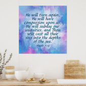 Micah 7:19 poster (Keuken)