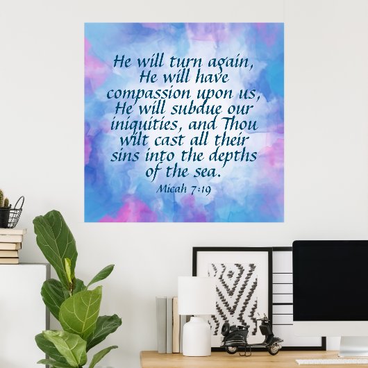Micah 7:19 poster (Thuiskantoor)