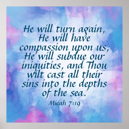 Micah 7:19 poster (Voorkant)