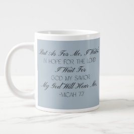 Micah 7:7 Hope Bible Verse Mug Grote Koffiekop