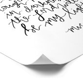 Micah 7:8 Handgeschreven Bijbelversie Verse afdruk Poster (Hoek)