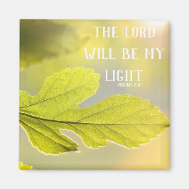 Micah 7:8 Sunny Leaf Magnet