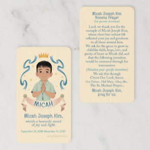 Micah J. Kim Novena Kaart Notitiekaartje
