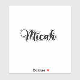 Micah Naam - Handgeschreven kalligrafie Sticker