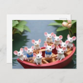 Mice Ahoy! Leuke dierlijke muis Briefkaart (Voorkant / Achterkant)