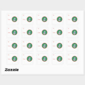Mice and Candy Canes  Vierkante Sticker (Vel)