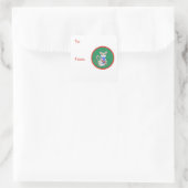 Mice and Candy Canes  Vierkante Sticker (Tas)