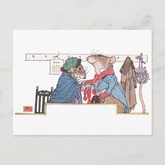Mice Bundling Up for Cold Briefkaart (Voorkant)