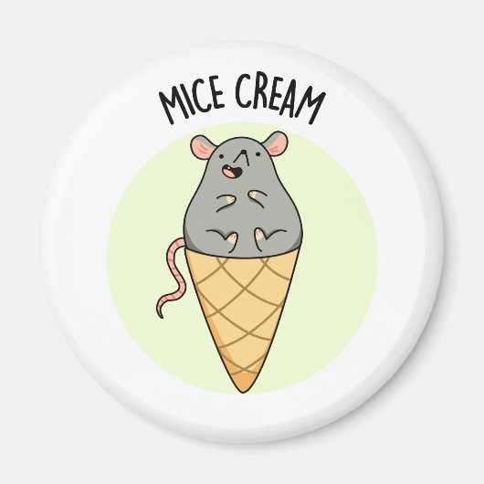 Mice Cream Funny Ice Cream Pun Magneet (Voorkant)