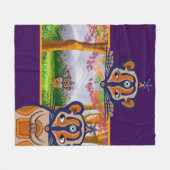 Mice creatures in the field Fleece Blanket (Voorkant (Horizontaal))