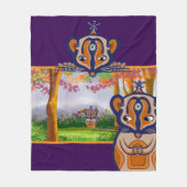 Mice creatures in the field Fleece Blanket Deken (Voorkant)
