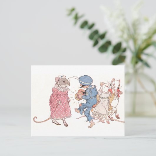 Mice Dansend to Concertina Briefkaart (Staand voorkant)